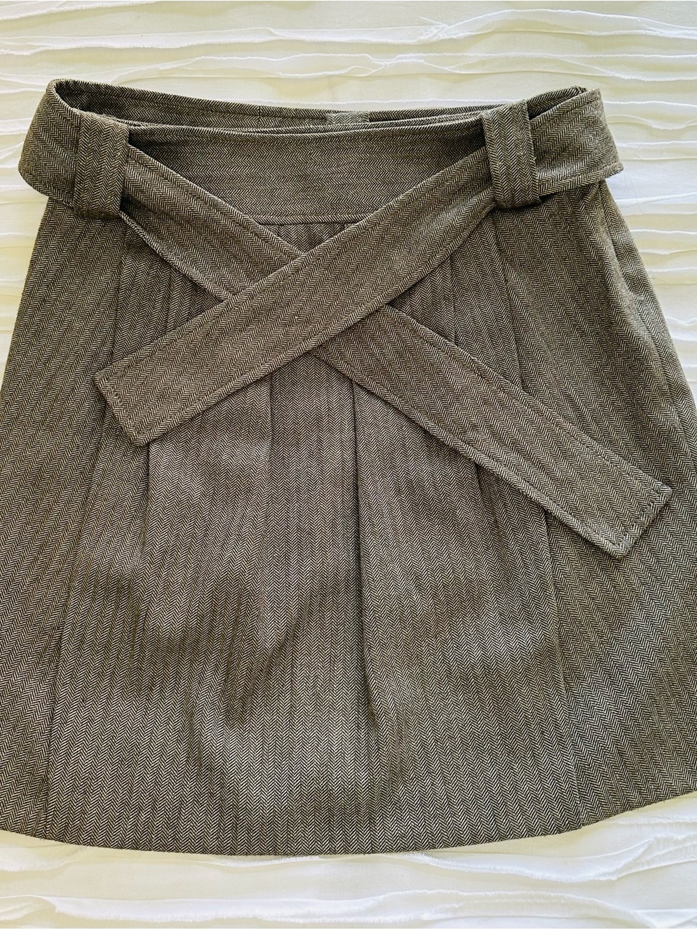 Michael Kors Women's Aline Pleated Skirt with Waist Tie